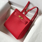 Hermes men's bag Top version 【Handmade】Herme Emma Classic Women's KellyAdo Backpack togo Leather Hand-Stitched Kelly Small Backpack22cm Shoulder Messenger Bag Portable Women's Bag Backpack Schoolbag