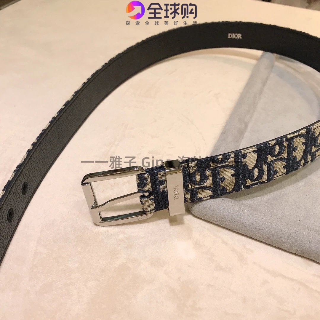 Dior Belt Men's Classic Belt Jacquard Letters logo Double-Sided Cowhide Casual Belt for Women