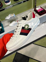 Gucci ShoesAce Series Bee Embroidered White Shoes Low-Top Couple's Mandarin Duck Sports Board Shoes