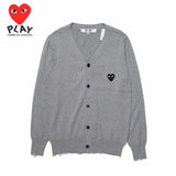 Rei Kawakubo Sweater Top Version V Collar Men's and Women's Same Casual Cardigan Knitwear Sweater Coat