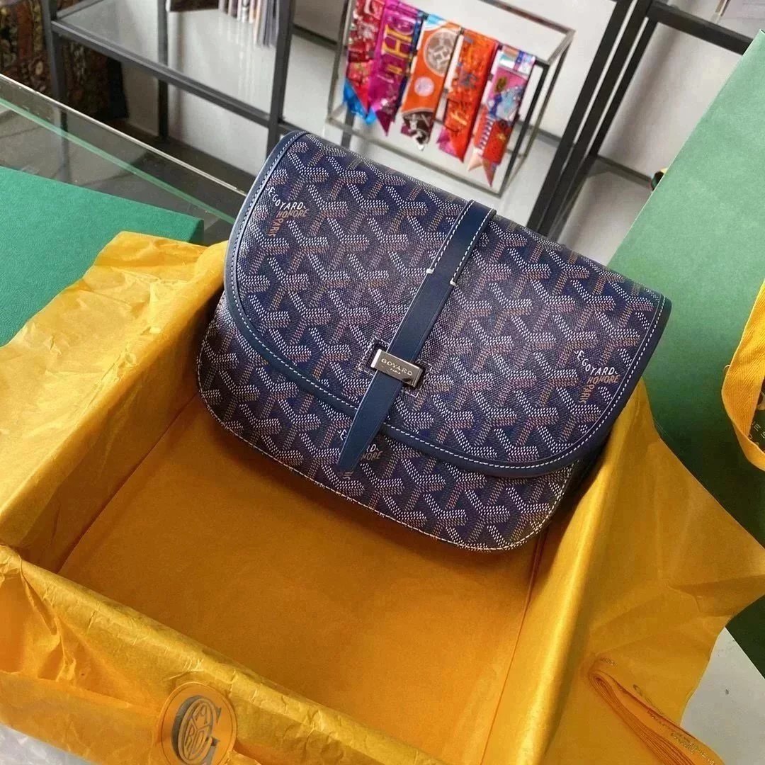 Goyard Bag Top version 2021New Men's Bag Women's Bag Printed Men's and Women's Single Buckle Small Size Shoulder Crossbody Messenger Bag Men