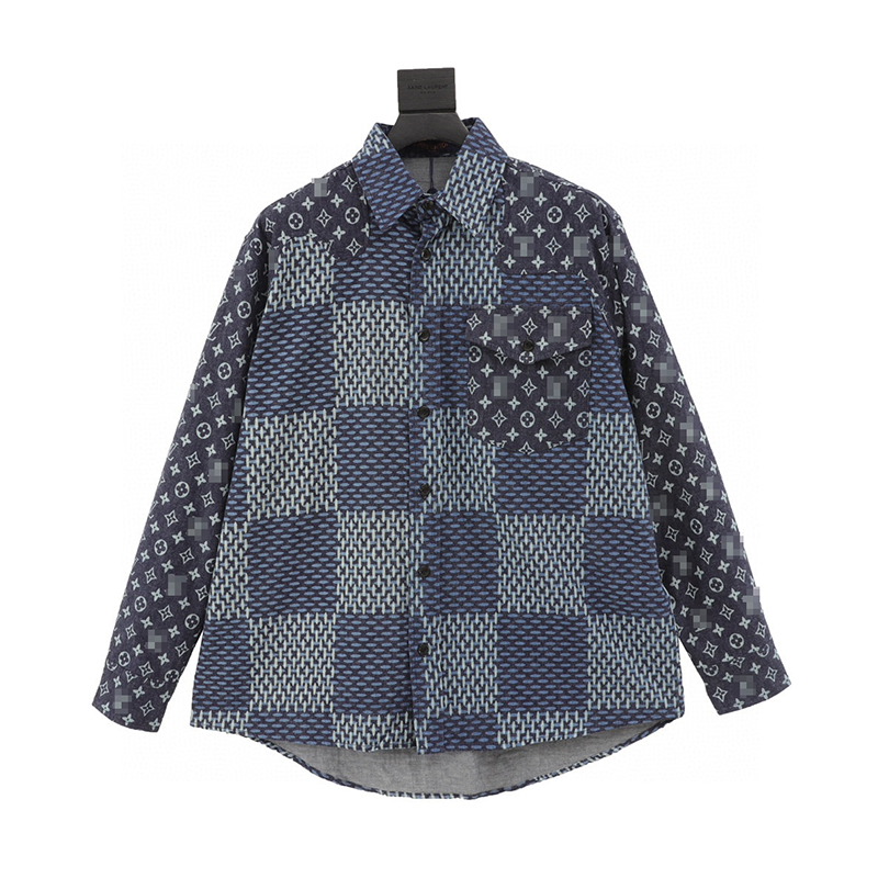 Louis Vuitton LV Shirt24ss Chessboard Plaid Shirt for Men and Women