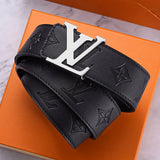 Louis Vuitton LV Belt Belt Men's Light Luxury Cowhide Pant Belt Big Brand High-Grade Fine Steel Letter Buckle Business Casual All-Match Genuine Leather Belt