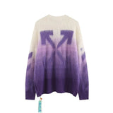 OFF-White Sweater Arrow Gradient Mohair Jacquard Sweater Loose Wool Sweater Tide-CY1688