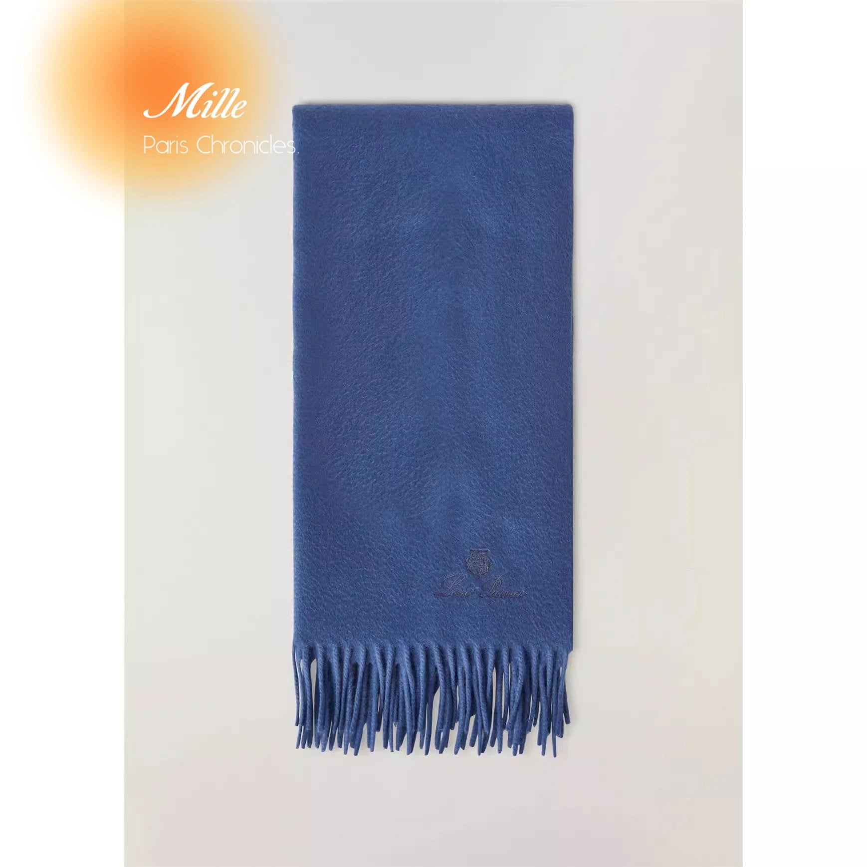 Dior Scarf Autumn and Winter Old Money Style Cashmere Tassel Scarf Women's Neck Warmer All-Matching