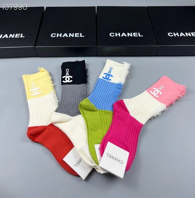 Chanel Sock High-End Custom Pure Cotton Quality、Comfortable and Breathable、Fashion Trend