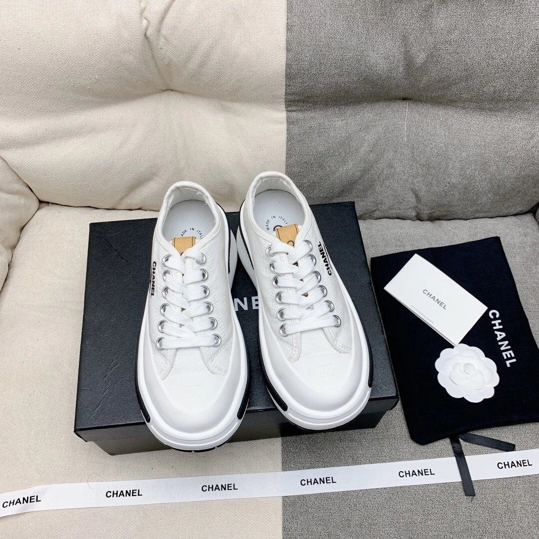 Chanel Shoes High Quality l New Full Leather Thick Bottom Biscuit Shape Shoes