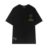 Chrome Hearts T-shirt Patch logo round Neck Short Sleeve25ss New Pure Cotton Unisex Style T T-shirt OS Loose Fit Base Shirt Short Sleeve T-Shirt Top