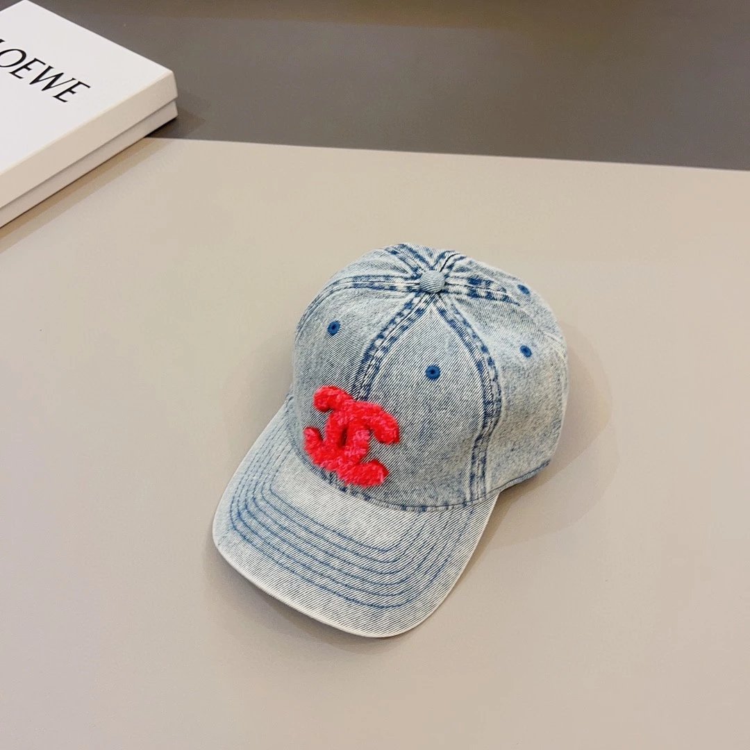 Chanel Hat Latest Denim Baseball Cap，Three-Dimensional logo，Customization Logo Super Beautiful Temperament