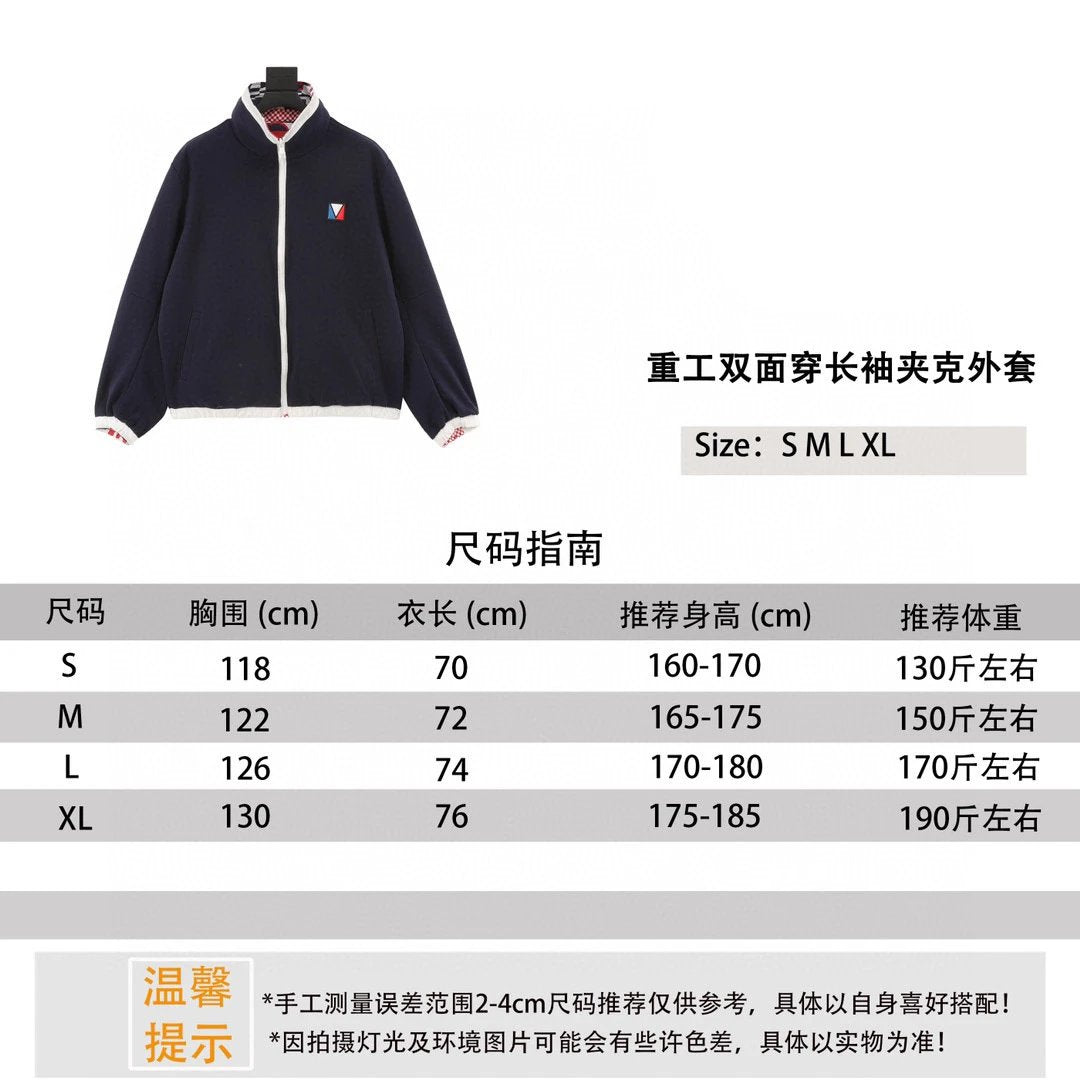 Louis Vuitton LV Jackets Heavy Industry Double-Sided Long-Sleeved Jacket Jacket for Men and Women