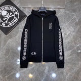 Chrome Hearts Hoodie Cross Hooded Sweater Loose Men's and Women's Zipper Hoodie