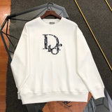 Dior Hoodie 2024New Model Labeling logo Round Neck Sweatshirt Pullover Unisex Sports Casual Loose Fit Versatile New Autumn Winter Collection