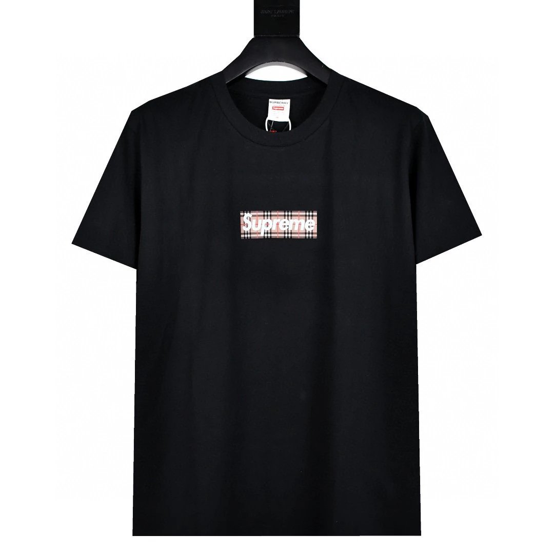 Supreme T-shirt Top Version Short Sleeve T T-shirt Men's Summer Trendy Women's New Loose Half-Sleeve Top Cotton Official Website Flagship