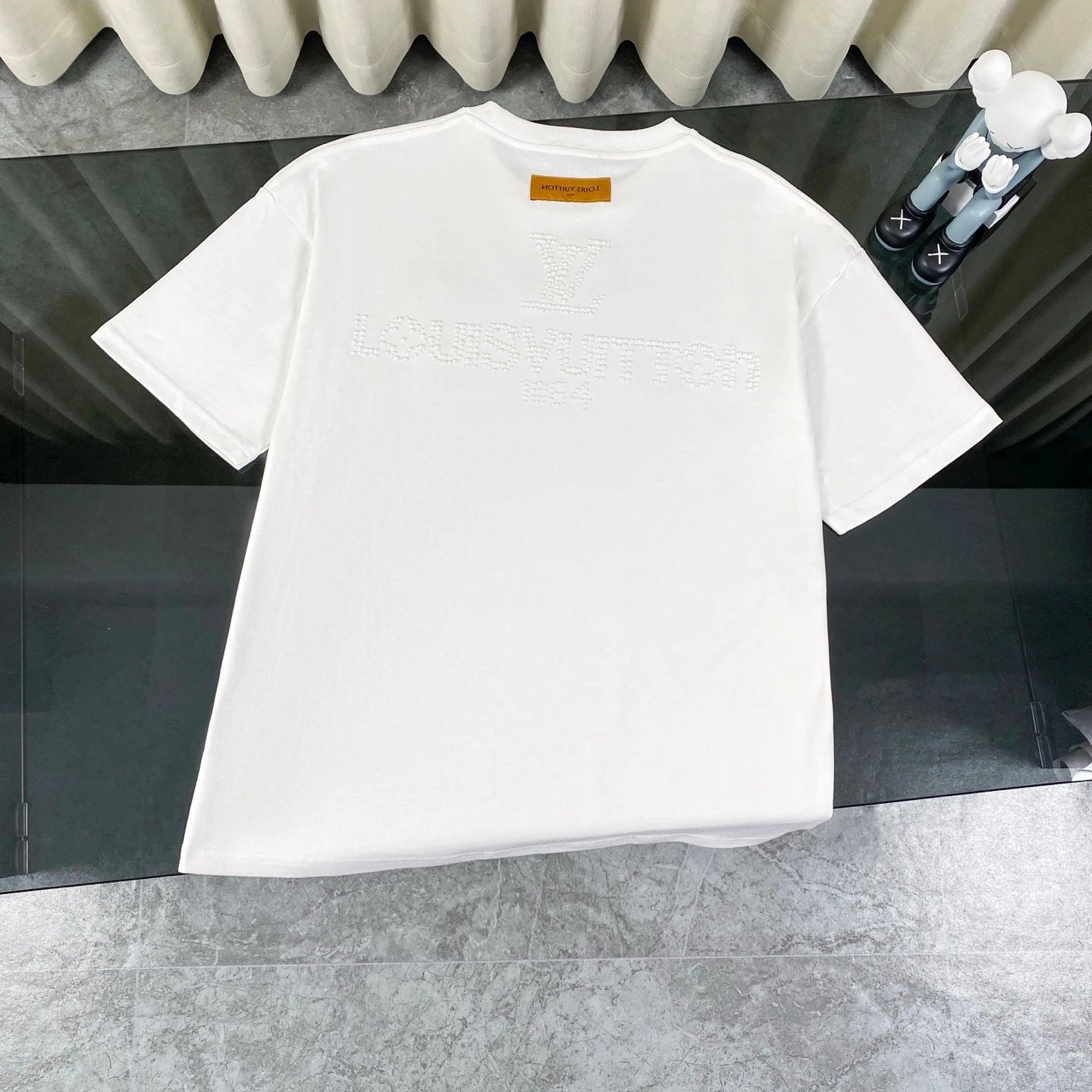 Louis Vuitton LV T-shirt Back with Porcelain Pearl Embossing logo round Neck Short Sleeve25ss New Pure Cotton Unisex Style T T-shirt OS Loose Fit Base Shirt Top Half Sleeve T-Shirt