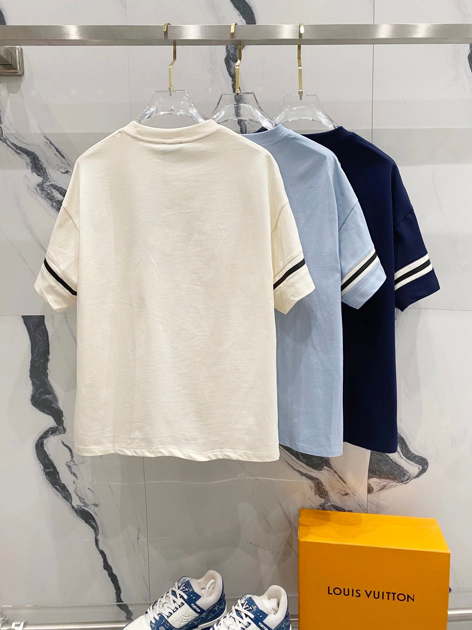 Dior T-shirt Large LOGO Printed Crew Neck Short Sleeve Pure Cotton T Unisex T-Shirt OS Loose Fit Base Shirt Casual Simple T-Shirt