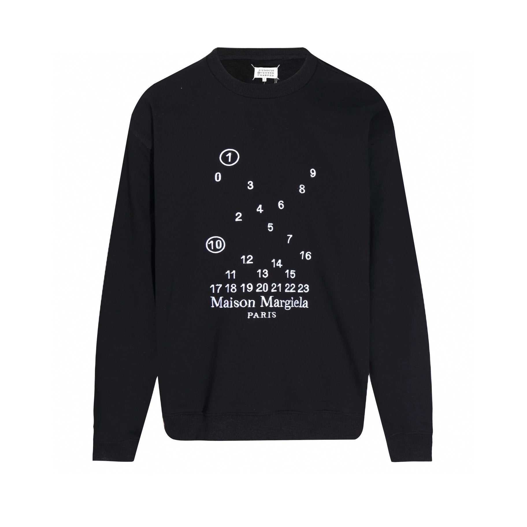 Maison Margiela Hoodie Top Version Printing Men's and Women's Same Style Pullover round Neck Long Sleeves Sweater Top