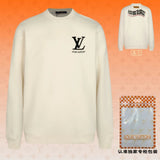 Louis Vuitton LV Hoodie Blurred back logo Round Neck Sweatshirt Long Sleeve Base Shirt Jacket Top Fashion Unisex Sports Casual OS Loose Fit Versatile New Autumn Winter Collection