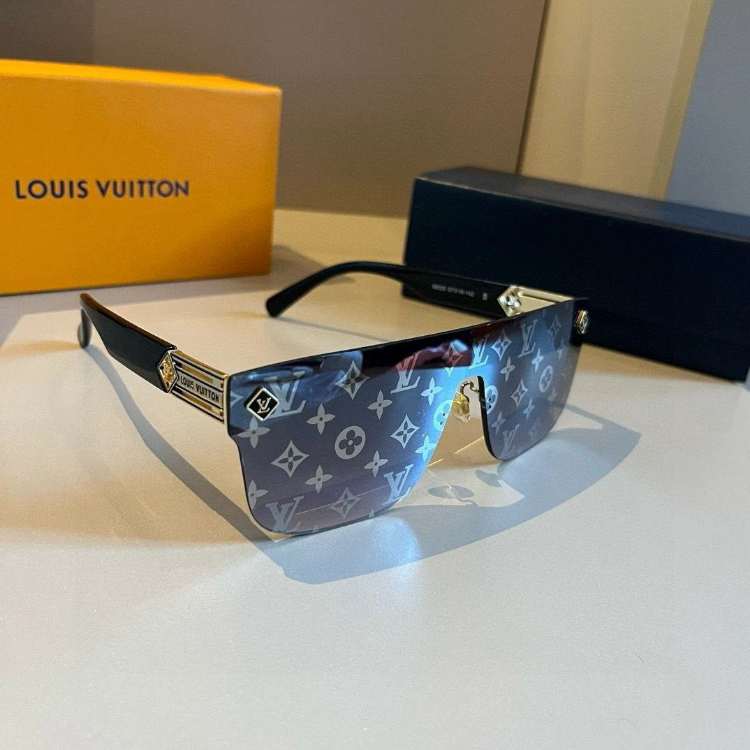 Louis Vuitton LV Sunglasses Metal Single Beam Aviator Sunglasses Slimming Non-Prescription Driving Beach Fishing Unisex Couple Style UV Protection25ss New Sports Casual Versatile