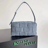 Bottega Veneta Women's Bag Top version Original Genuine Goods Leather Yang Mi Brick Underarm bag2022New Original Surrogate Shopping-Grade Large Plaid Woven Soft Lambskin Shoulder Bag Underarm Bag BRICKCASSETTE Underarm Bag Handbag Women's Bag