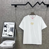 Balmain T-shirt Gold Embroidered Logo on the Chest logo round Neck Short Sleeve25ss New Pure Cotton Unisex Style T T-shirt OS Loose Fit Base Shirt Half Sleeve T-Shirt Top Half Sleeve