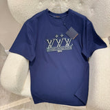 Louis Vuitton LV T-shirt Chest1854Rhinestone Letters logo round Neck Short Sleeve25ss New pure cotton T Unisex T-Shirt OS Loose Fit Base Shirt Top Half Sleeve T-Shirt