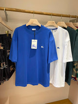 Burberry T-shirt Chest Equestrian Knight Embroidery logo round Neck Short Sleeve25ss New Pure Cotton Unisex Style T Casual T-Shirt Base Layer Shirt OS Loose Fit Half Sleeve Top Plus Size