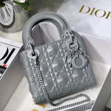 Dior Women's Bag Top version Original Leather2022Spring and Summer New Diamond-Shaped Rattan Plaid Diana Bag3Three Grids MiniLady Three Grids17cm Four Grids20cm Diamond Pattern New Diamond Rattan Plaid Women's Cow Leather Bag