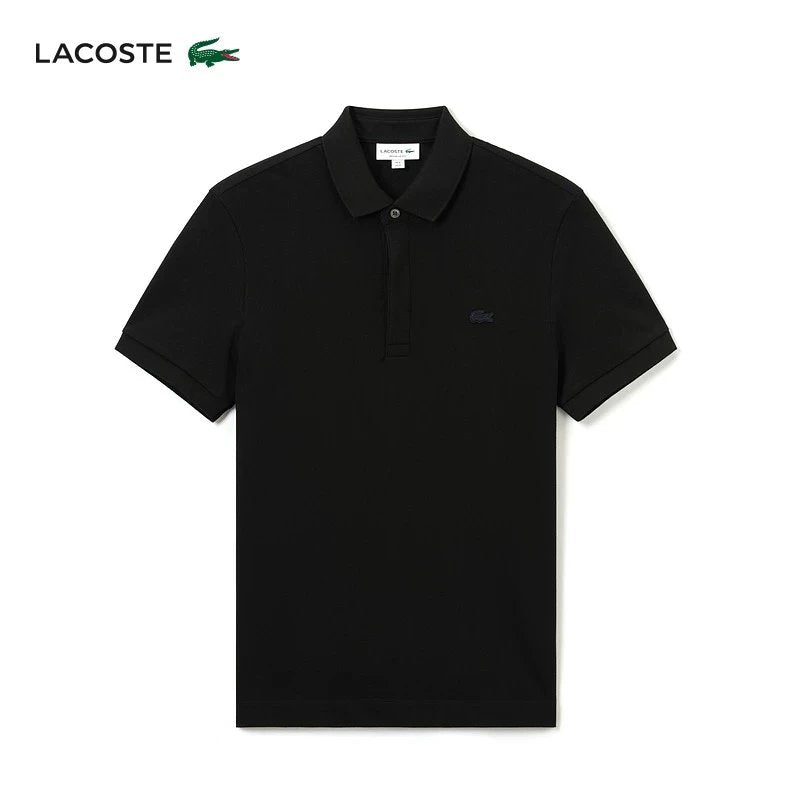 Lacoste T-shirtTop Version Men's Business Commute Classic Solid Color Casual Lapel Short Sleeve POLO Shirt