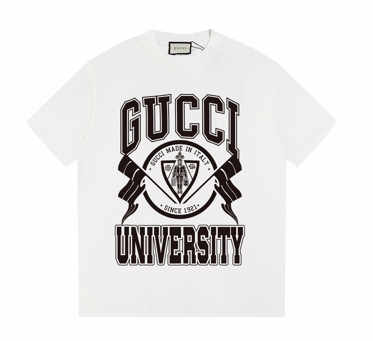Gucci T-shirt Chest Letter Pattern Print logo round Neck Short Sleeve25ss New Pure Cotton Unisex Style T T-shirt OS Loose Fit Base Shirt Top Half Sleeve T-Shirt