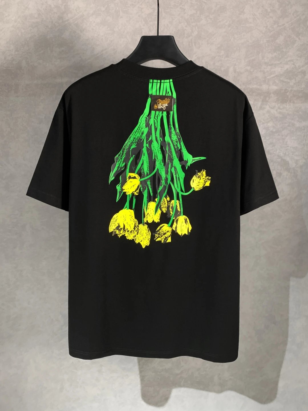 LOEWE T-shirt Back Tulip Pattern Print logo round Neck Short Sleeve25ss New Pure Cotton Unisex Style T T-shirt OS Loose Fit Base Shirt Half Sleeve T-Shirt Top Half Sleeve