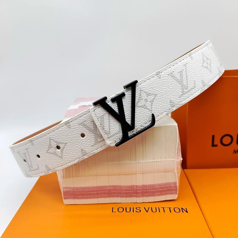 Louis Vuitton LV Belt Belt Men's Graffiti Casual All-Matching Men's Smart Guy Belt Trendy Brand Pant Belt Young Student Pants Belt