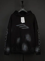 Balenciaga Hoodie Front and Back M Letter Print Hooded Sweatshirt460100% Cotton Pullover Hoodie Sportswear Os Versatile Inner Layer Top Unisex24ss Autumn and Winter New Products