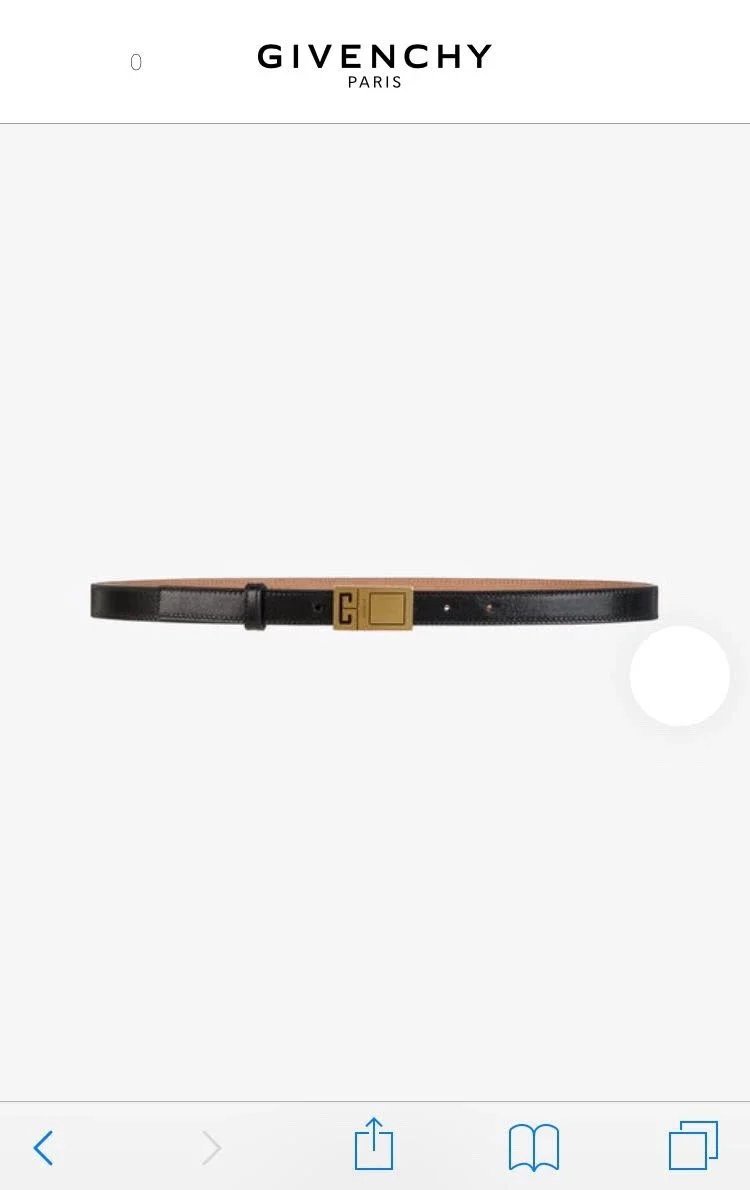 Givenchy Belt Top version New Women's Leather Belt First Layer Cowhide Trendy All-Matching2.0Narrow Belt Thin