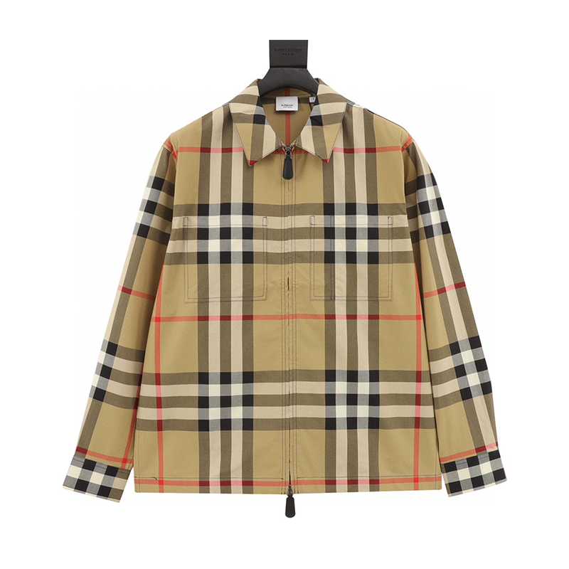 Burberry Shirt Big Plaid Lapel Shirt Jacket Coat for Men and Women