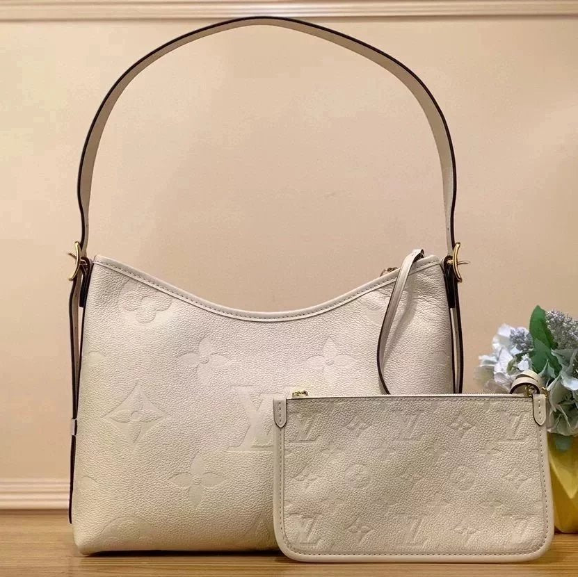 Louis Vuitton LV Women's Bag Top version Cream Blue Taro Purple Light Pink Tote Bag Handbag Underarm Bag Shoulder Handbag Women's Bag Medium Handbag Black Denim Denim Tote Bag
