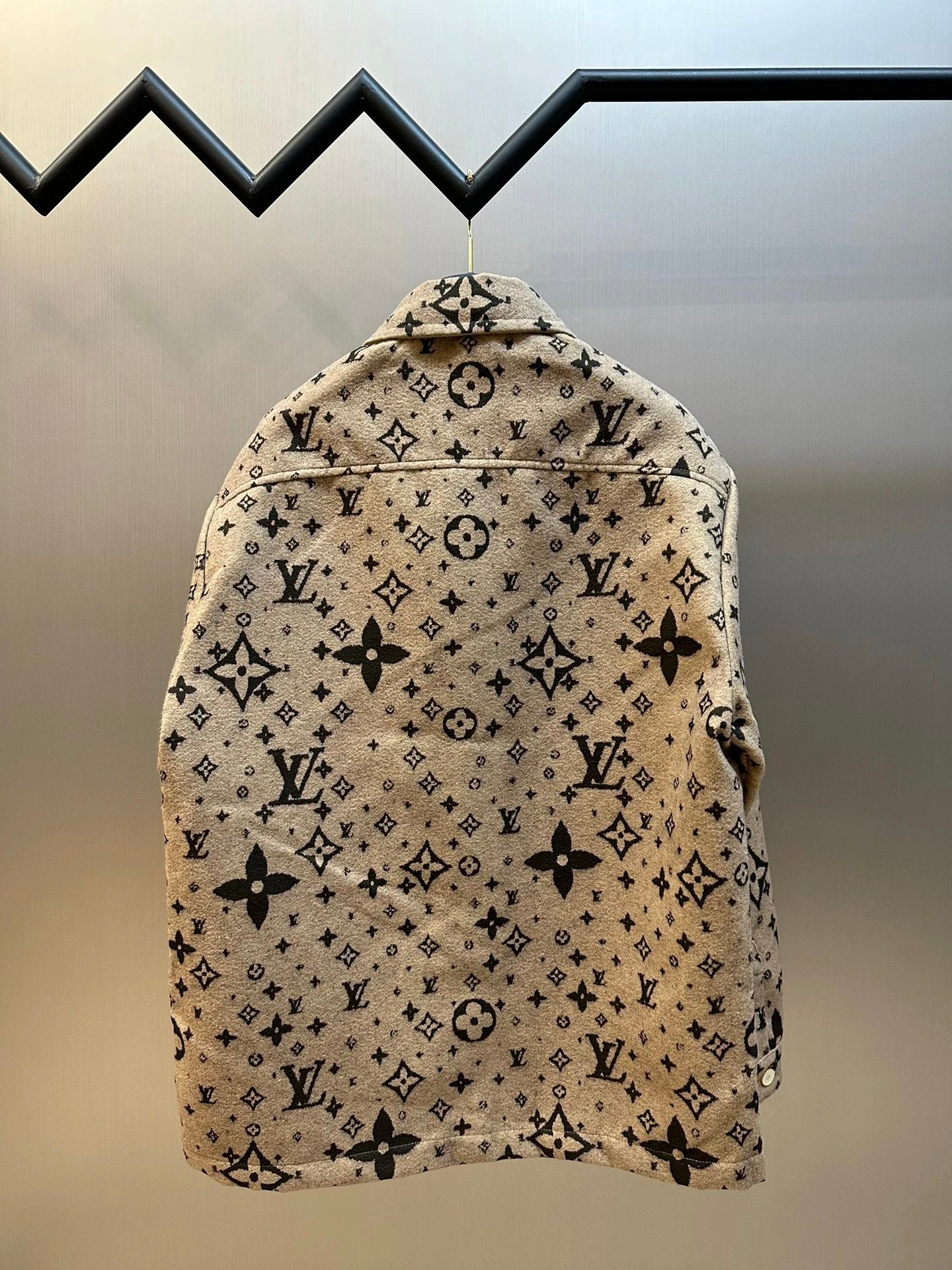 Louis Vuitton LV Jackets Jacquard Wool Lapel Jacket Unisex Autumn Winter New Sports Casual Loose Versatile