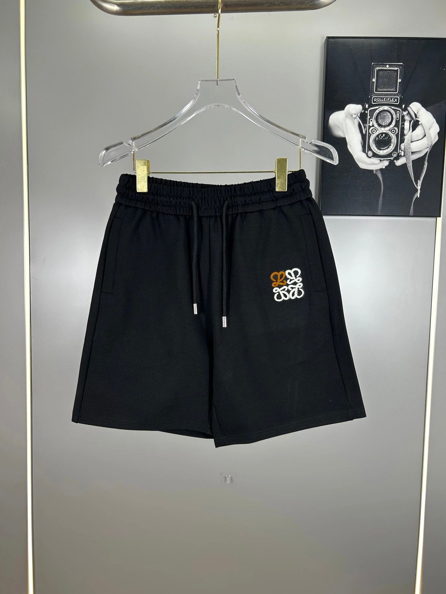 LOEWE Shorts Predecessor Brand Pattern Embroidery logo Five-point Shorts25ss New Drawstring Casual Summer Pants5Two-in-One Casual Sweatpants for Men and Women, Pure Cotton Joggers