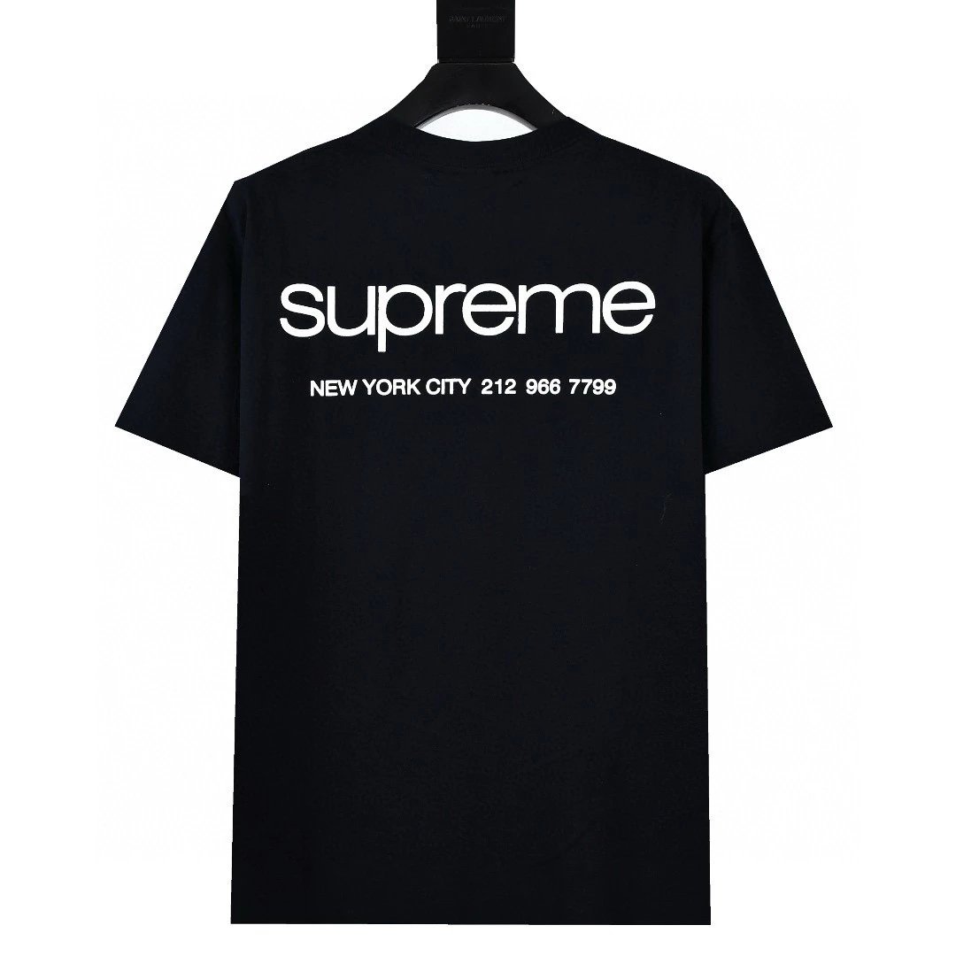 Supreme T-shirt Top Version Counter Same Style Pure Cotton Summer Men's and Women's Same Fashion Loose All-Matching2024New Short Sleeve T T-shirt