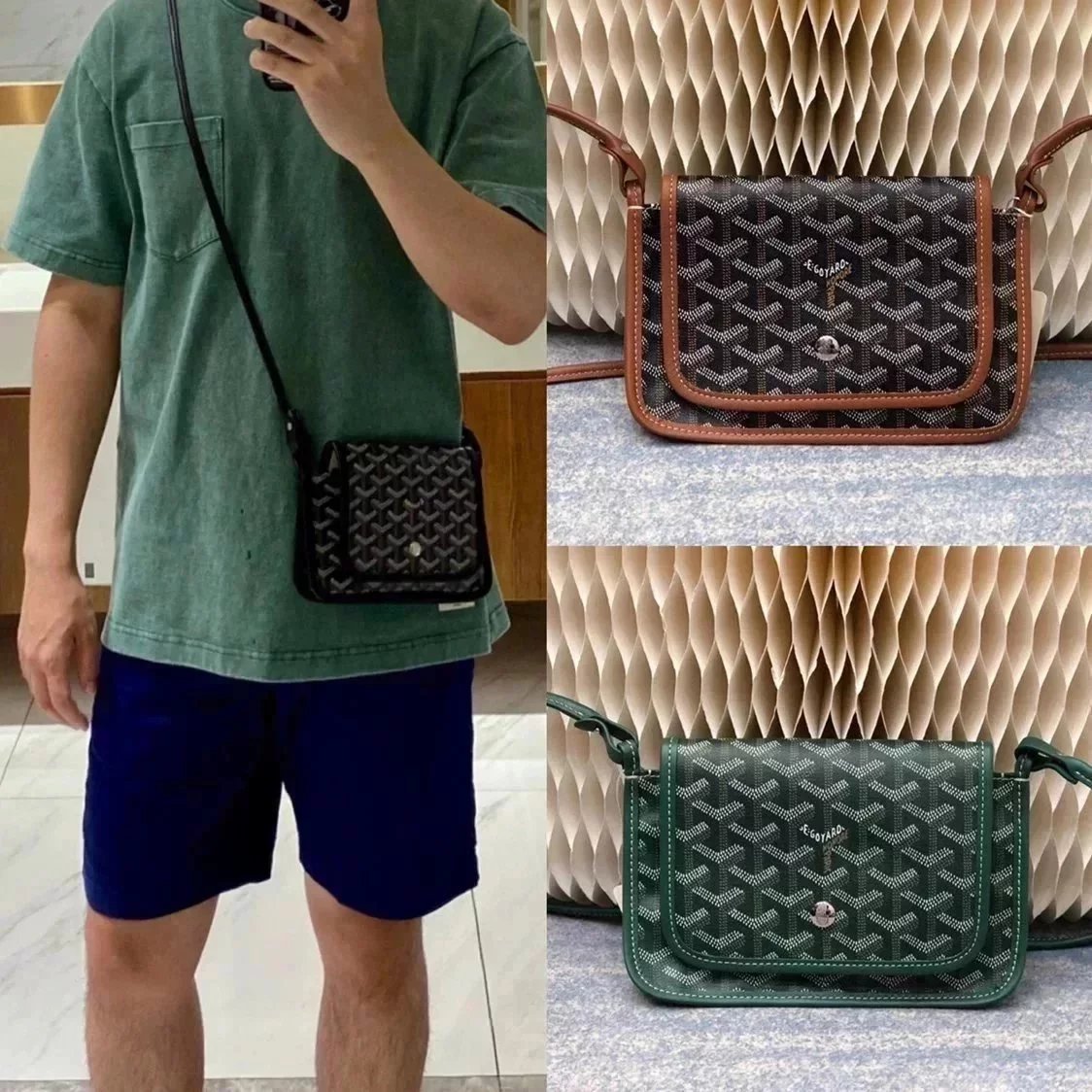 Goyard Bag Top version Men's and Women's Bags Unisex Three-Layer Bag Classic plumet Mini WOC Envelope Package One-Shoulder Crossbody Y Letters logo Clutch Envelope Package