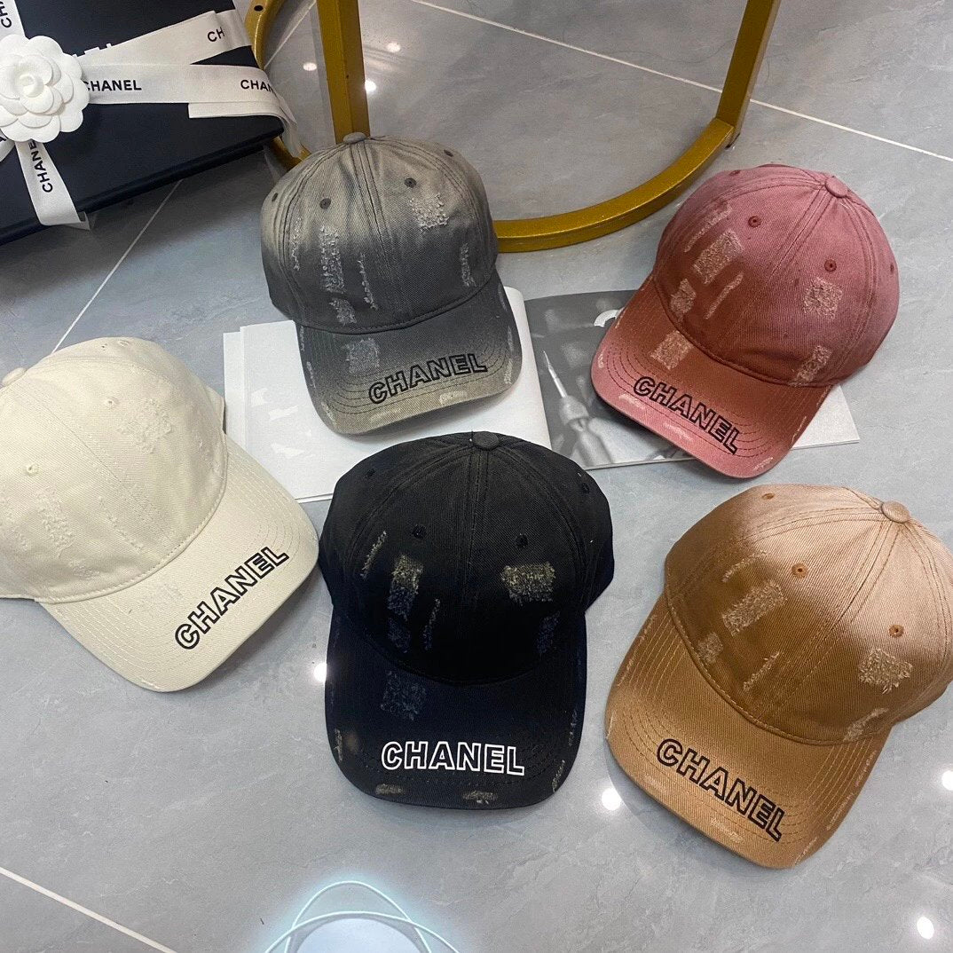 Chanel Hat Peaked Cap Spring and Summer New High Quality Fashion Hat❤️Washed Baseball Cap8Color Input