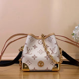 Louis Vuitton LV Women's Bag Top version Original Bag NOEPURSE Selling Package mini Drawstring Bucket Bag Shoulder Crossbody Bag M570992024New Small Chinese Character Fu Bag OnlineOnly Handbag White Flower M83227Small Waste Bag M82885New Purchase Package