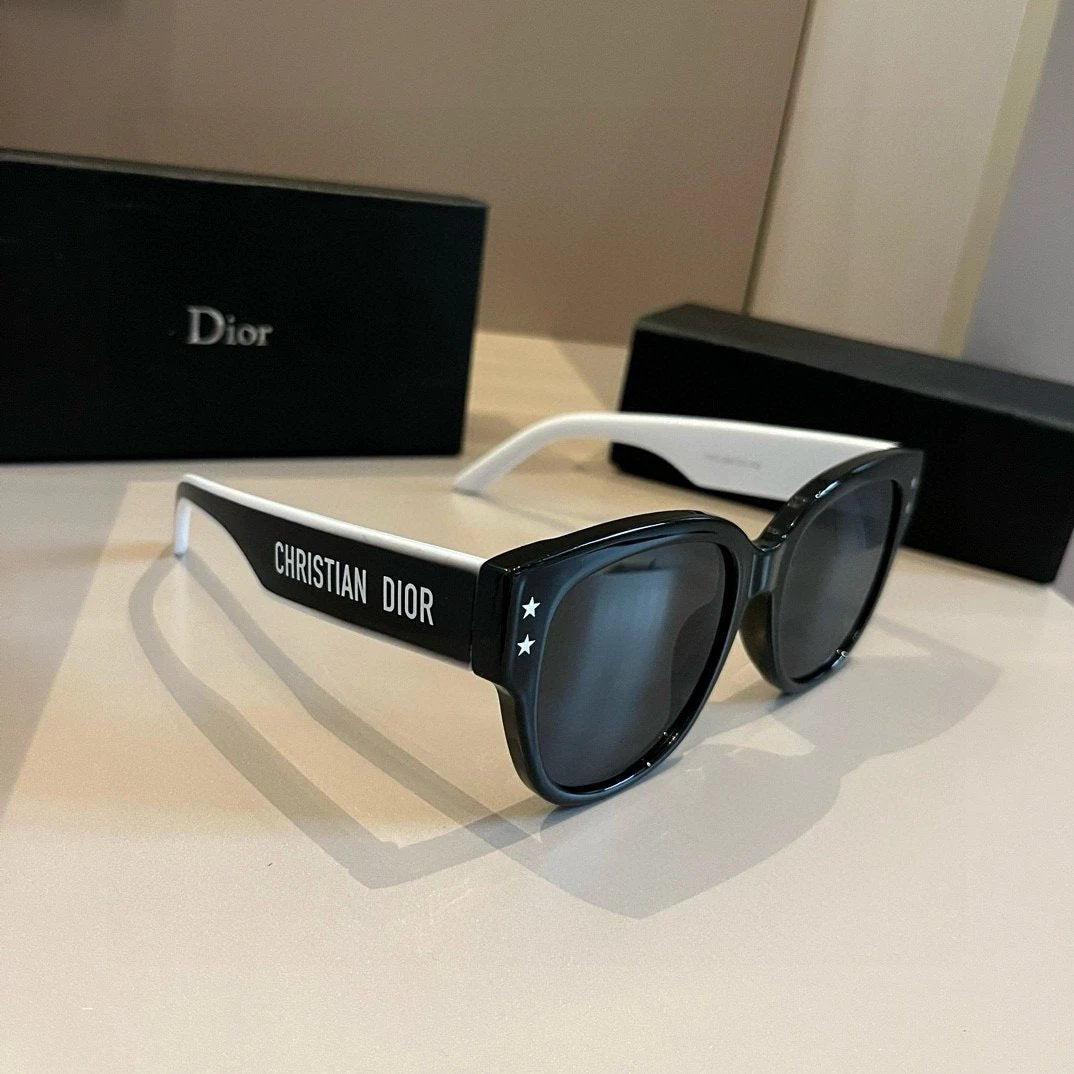 Dior Sunglasses Lucky Star Element Temple Sunglasses Slimming Non-Prescription P Couple's Sun Protection UV Protection for Driving, Beach, Fishing - Unisex25ss New Sports Casual Versatile