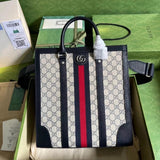 Gucci Tote Bag/Briefcase/Travel Bag Top version 【Original Genuine Goods Leather】2023New Ophidia Series Interlocking Double G Men's Tote Bag tote Bag Vertical Tote Bag Handbag Men's Bag Casual Tote Bag Shopping Bag Mummy Bag Women's Bag New Men's Bag Messe