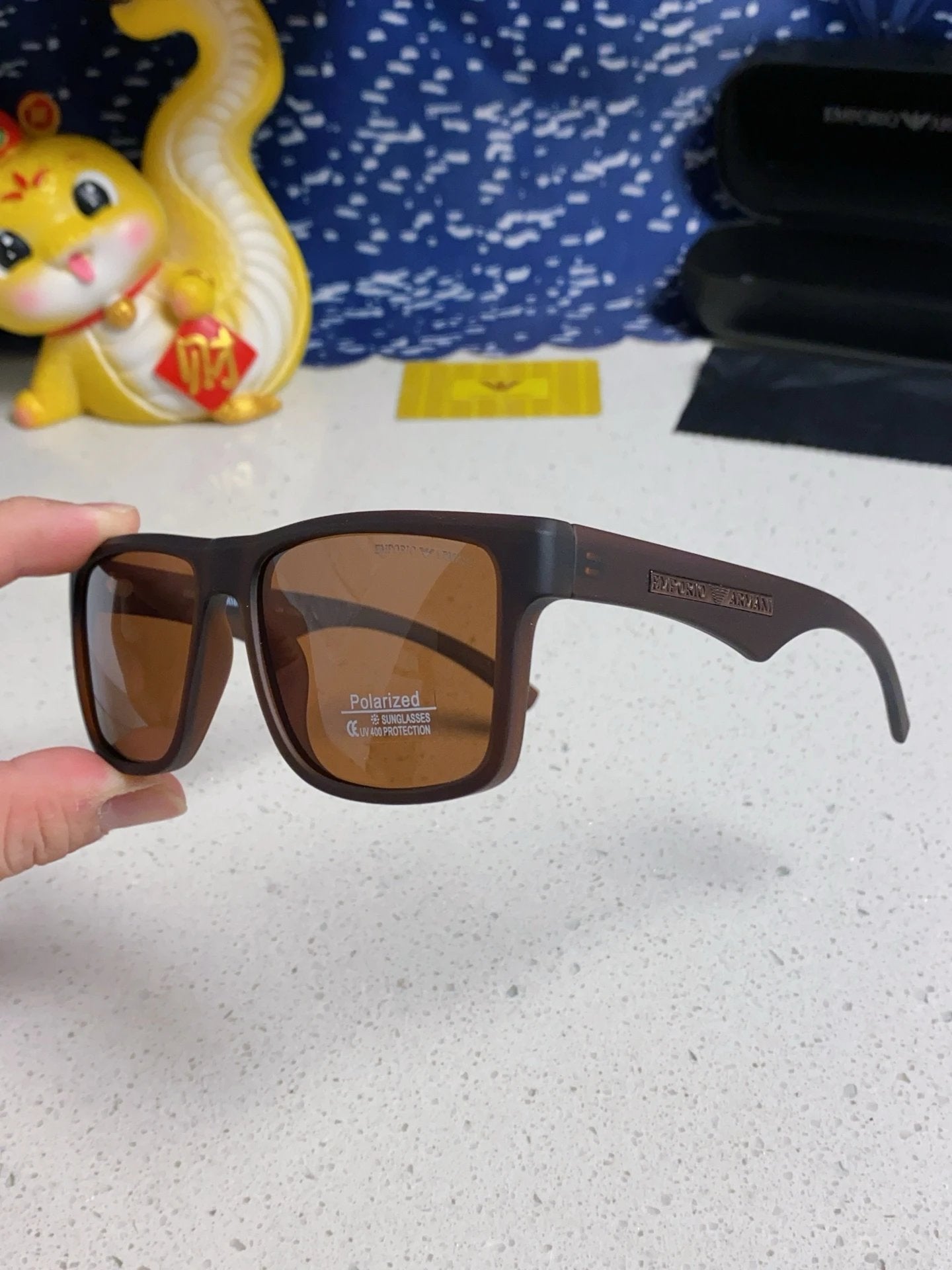 Armani Sunglasses Retro Design Style Sunglasses Slim without Degrees Sun Protection UV Men Lady Couple Same Style Driving Seaside Fishing25ss New Sports Casual Versatile