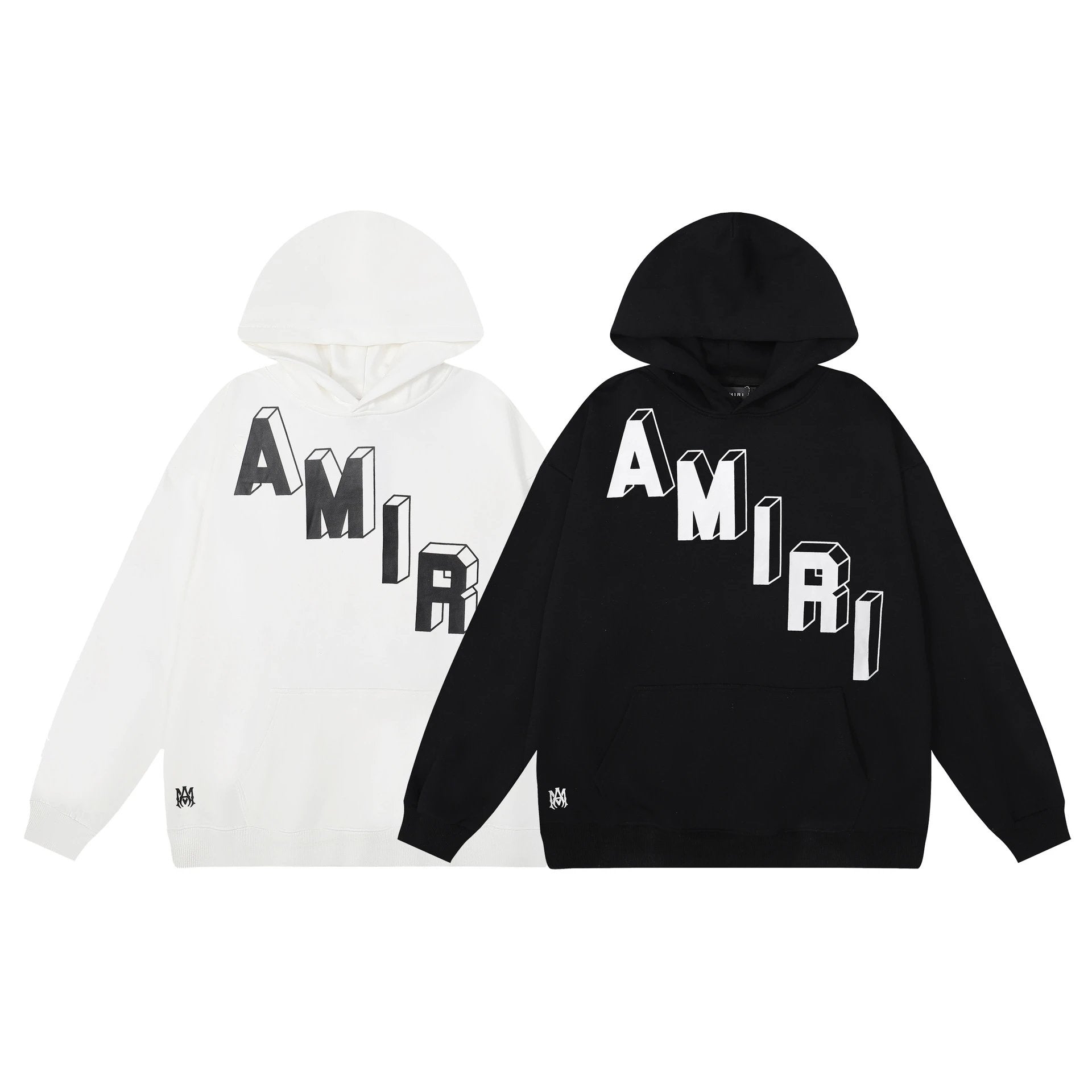 Amiri Hoodie Foreign Trade Maychao am Classic Letter Printed Hoodie Heavy Loose Men's and Women's Lovers Wild Hoodie