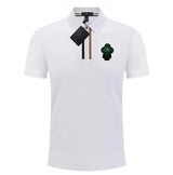 Louis Vuitton LV T-shirt Chest Small Man Pattern Print logoPOLO Short Sleeve Turn-down Collar Shirt Unisex Summer Loose Fit T Business Commuter Short Sleeve Shirt Plus Size