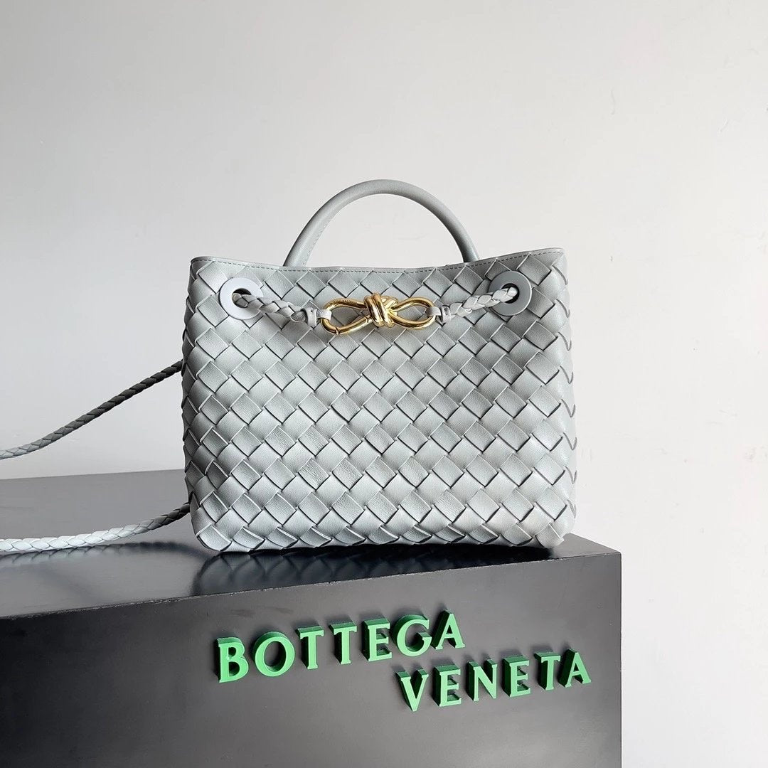 Bottega Veneta Women's Bag Top version 【Level Surrogate Shopping】Home New andiamo Handbag Woven Bag Horoscope Buckle Briefcase Large45cm Shopping Bag Tote Bag tote Bag Handbag Shoulder Crossbody Bag24New Women's Bag New Color Idle Style Square Pocket Bag