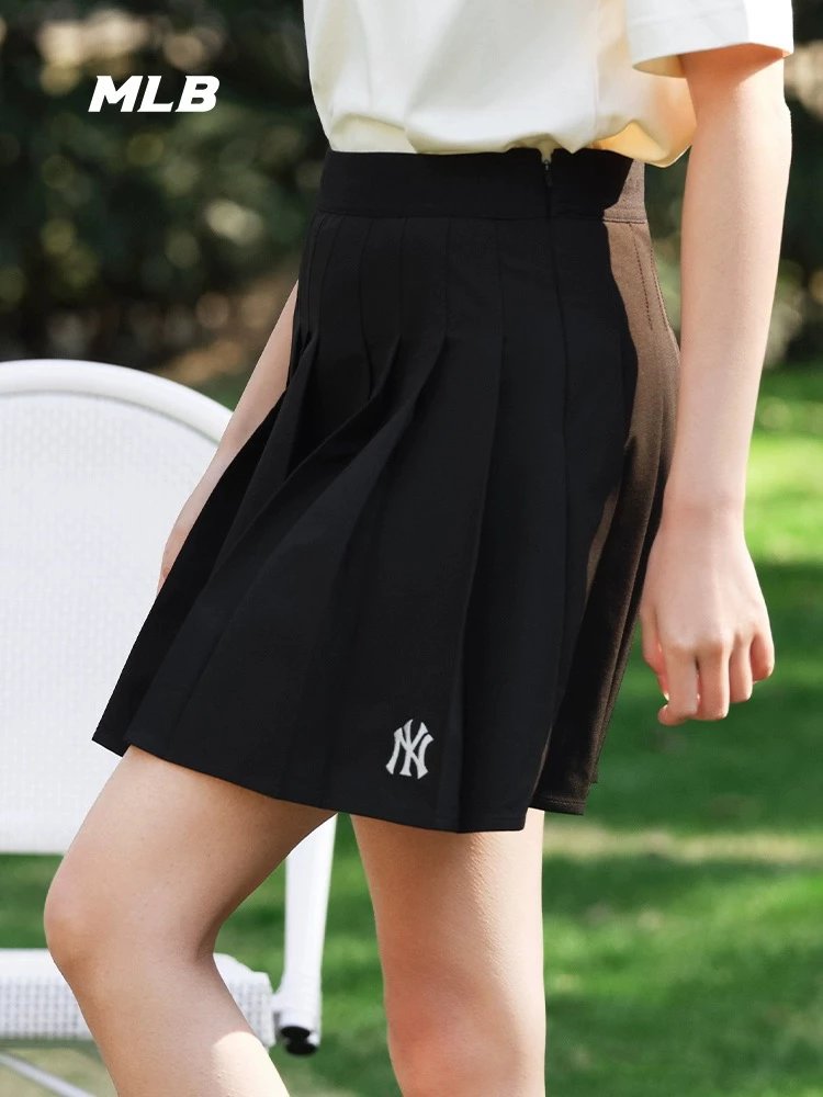 MLB Shorts Top Version Women's Embroidery logo Preppy Style Culottes High Waist Pleated Skirt24Summer New