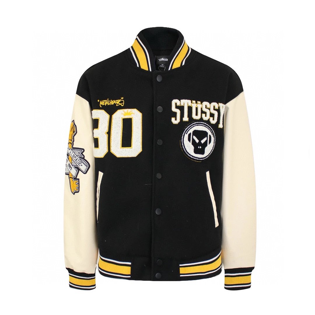 Stussy Jackets Top Version Counter Same Style Letter Embroidery Men's Trendy Loose Trendy Casual Women's Jacket Jacket