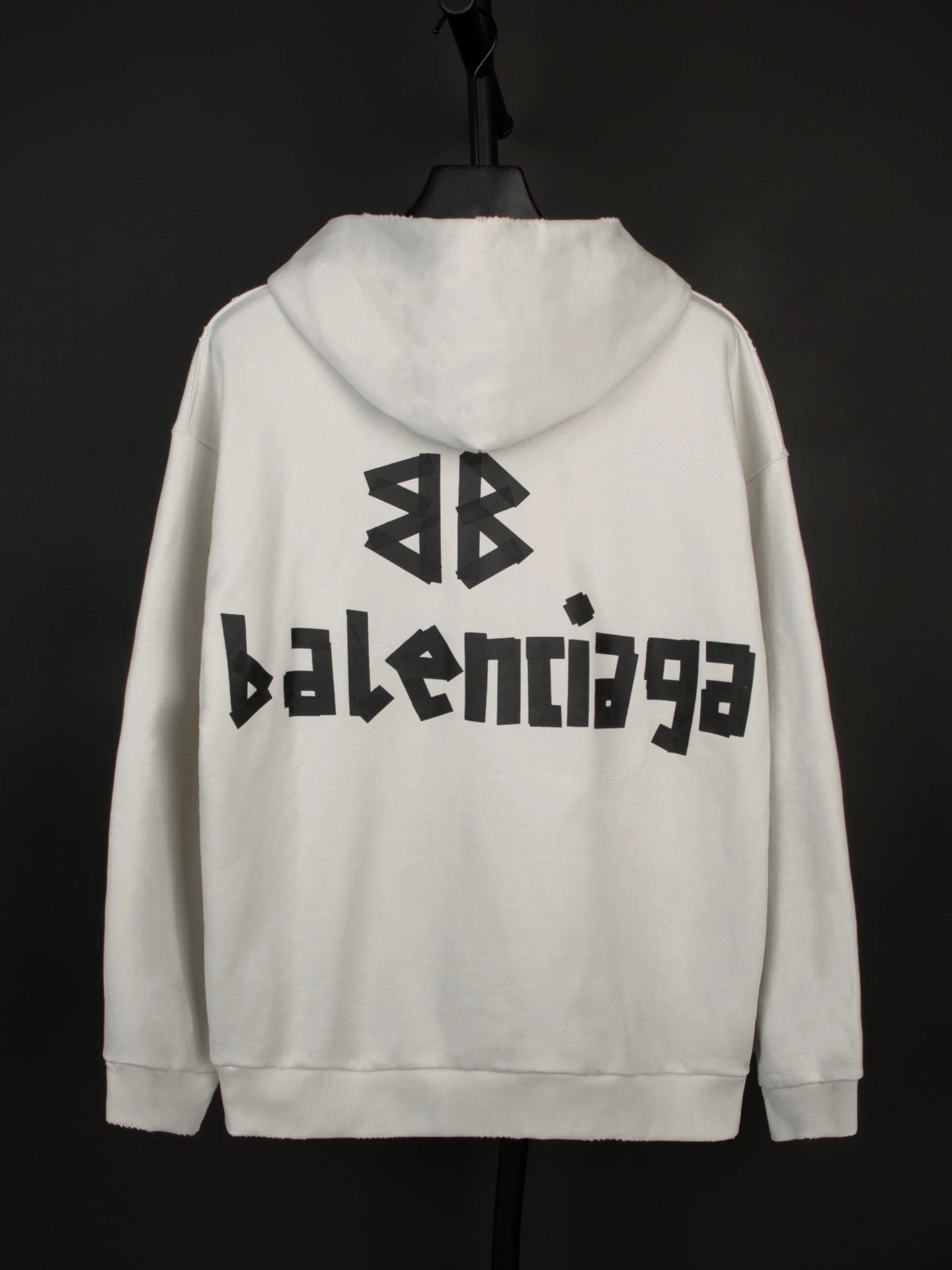 Balenciaga Hoodie Classic Logo Masking Tape Hooded Sweatshirt Pure Cotton Casual Versatile Pullover Hoodie os Loose Fit Sports Tracksuit for Men and Women24ss Autumn and Winter New Products